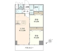 【東京都/港区三田】クレール三田 間取り図