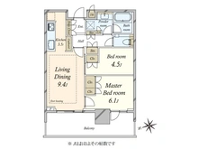 【東京都/港区浜松町】パークコート浜離宮ザタワー 間取り図