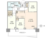 【東京都/中央区晴海】HARUMI FLAG SUN VILLAGE T棟 間取り図