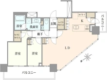 【東京都/港区海岸】ブリリアタワー浜離宮 間取り図
