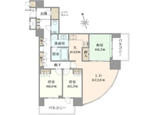 【神奈川県/横浜市旭区鶴ケ峰】クリオレジダンスタワー横濱鶴ヶ峰 間取り図