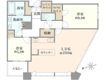 【東京都/港区三田】パークコート麻布十番ザ・タワー 間取り図