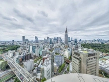 【東京都/渋谷区千駄ヶ谷】パークコート神宮北参道ザタワー 共用部：フィーリングデッキ（屋上共用施設）からの眺望