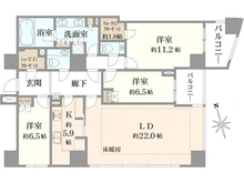 【東京都/港区三田】パークマンション三田綱町ザ・フォレスト 間取り図