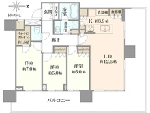 【東京都/中央区晴海】HARUMI FLAG SUN VILLAGE T棟 間取り図