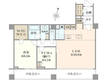 【東京都/港区赤坂】ヴェーゼント赤坂新坂 間取り図