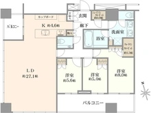 【東京都/港区浜松町】WORLD TOWER RESIDENCE 間取り図
