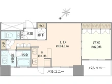 【東京都/港区芝】カテリーナ三田タワースイート ウエストアーク 間取り図