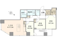 【東京都/新宿区西新宿】シティタワー新宿新都心 間取り図