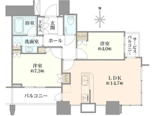 【東京都/港区三田】サンウッド三田パークサイドタワー 間取り図