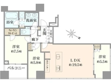 【東京都/港区高輪】プレミストタワー白金高輪 間取り図