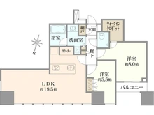 【東京都/港区高輪】プレミストタワー白金高輪 間取り図