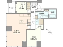 【東京都/港区三田】シティタワー麻布十番 間取り図