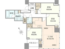 【東京都/港区三田】シティタワー麻布十番 間取り図