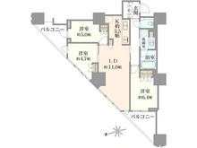 【東京都/新宿区富久町】富久クロスコンフォートタワー 間取り図