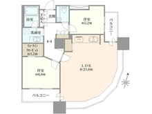 【東京都/港区東新橋】東京ツインパークス ライトウィング 間取り図