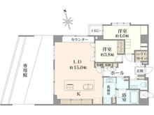 【東京都/港区六本木】朝日マンション赤坂南部坂 間取り図