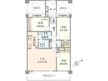 【東京都/府中市白糸台】クリオ府中白糸台壱番館 間取り図