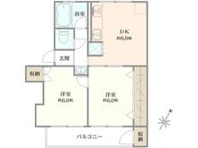【東京都/調布市染地】多摩川住宅ハ 13号棟 間取り図