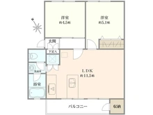 【東京都/調布市染地】多摩川住宅ハー14号棟 間取り図