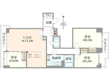 【東京都/世田谷区南烏山】芦花公園プレスティージュ 間取り図