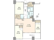 【東京都/世田谷区給田】アトラスシティ千歳烏山グランスイート 杜の棟 間取り図