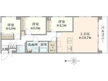 【東京都/世田谷区上北沢】朝日プラザ上北沢 間取り図
