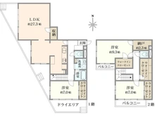 【東京都/杉並区上高井戸】クレール八幡山 A号棟 間取り図