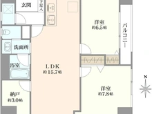 【東京都/杉並区梅里】エントピア高円寺 間取り図