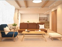 【東京都/世田谷区経堂】経堂パーク・マンション 内装完成予想図：リノベーション後の完成予想パースでございます。