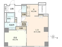 【東京都/品川区上大崎】パークアクシス白金台南 間取り図