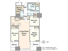 【東京都/港区三田】三田ガーデンヒルズ イーストヒル 間取り図