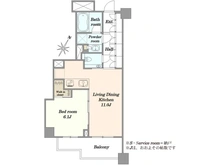 【東京都/世田谷区給田】アトラスシティ千歳烏山グランスイート 杜の棟 間取り図