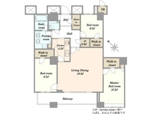 【東京都/中央区勝どき】ザ・東京タワーズ シータワー 間取り図