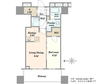 【東京都/武蔵野市中町】武蔵野タワーズ　スカイクロスタワー 間取り図