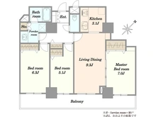 【埼玉県/朝霞市朝志ケ丘】藤和志木タワー 間取り図