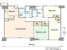 【東京都/江東区新砂】メロディーハイム南砂町フェイシア 間取り図