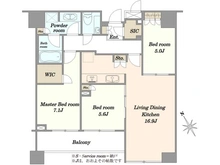 【東京都/港区白金】白金ザ・スカイ　 イースト棟 間取り図
