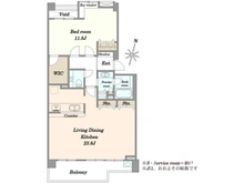 【東京都/品川区北品川】デュオヒルズ御殿山 間取り図
