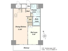 【東京都/品川区東五反田】ラ・ヴェーヌ 間取り図