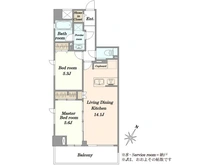 【東京都/品川区東五反田】朝日シティパリオ島津山 間取り図