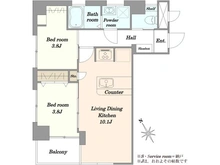【東京都/品川区西五反田】エクレール五反田 間取り図
