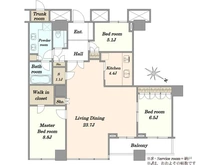 【東京都/中央区勝どき】ザ・東京タワーズ ミッドタワー 間取り図