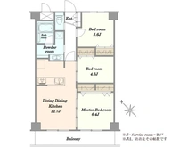 【東京都/品川区大崎】五反田南ハイツ 間取り図