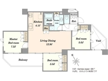 【東京都/品川区東五反田】パークハウス池田山公園白金台の杜 E棟 間取り図