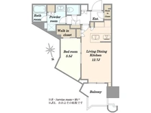【東京都/中央区勝どき】パークタワー勝どきミッド 間取り図