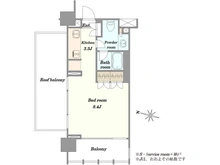 【東京都/目黒区下目黒】イクサージュ目黒 間取り図
