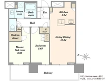 【東京都/品川区西五反田】プラウドタワー目黒MARC 間取り図