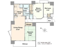 【東京都/目黒区目黒】朝日ツイン目黒 B棟 間取り図