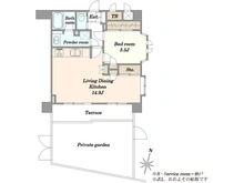 【東京都/目黒区中根】ミオカステーロ目黒都立大 間取り図